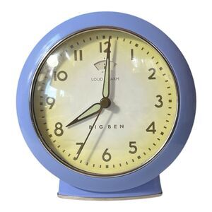 Vintage Westclox Big Ben Retro Alarm Clock Lavender MCM Decor Works 5 x 5-1/2"